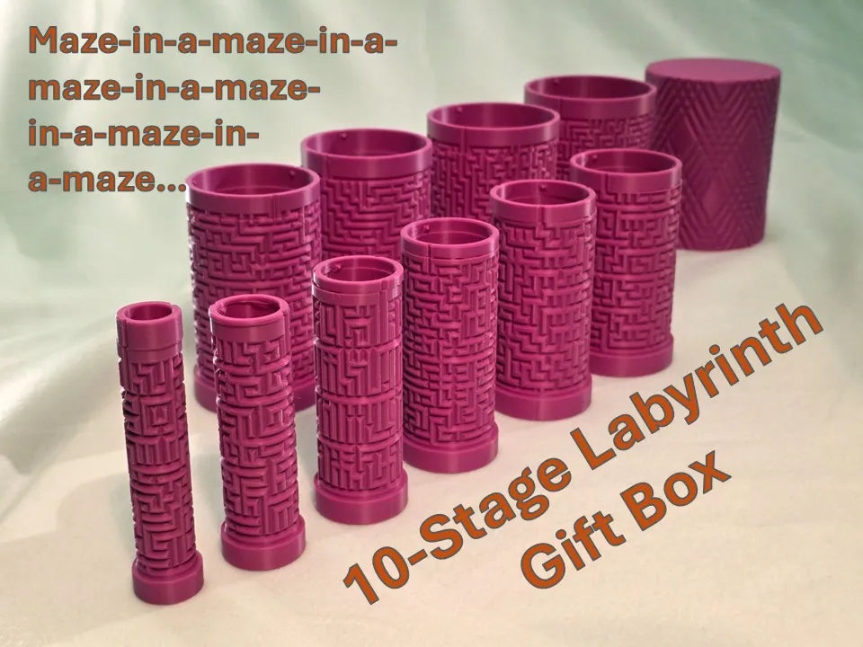 Tubes cadeaux labyrinthe – Boîte cadeau labyrinthe à 10 étapes - Jeux Print