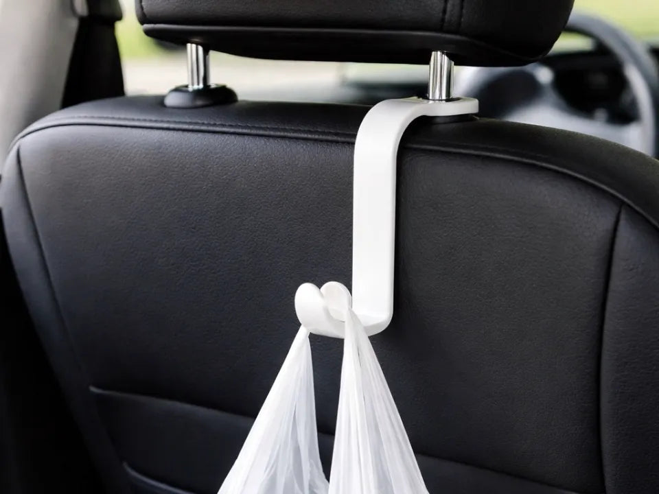 Crochet de sac d'épicerie pour appuie-tête de voiture – Simple, Sécurisé - Auto Print