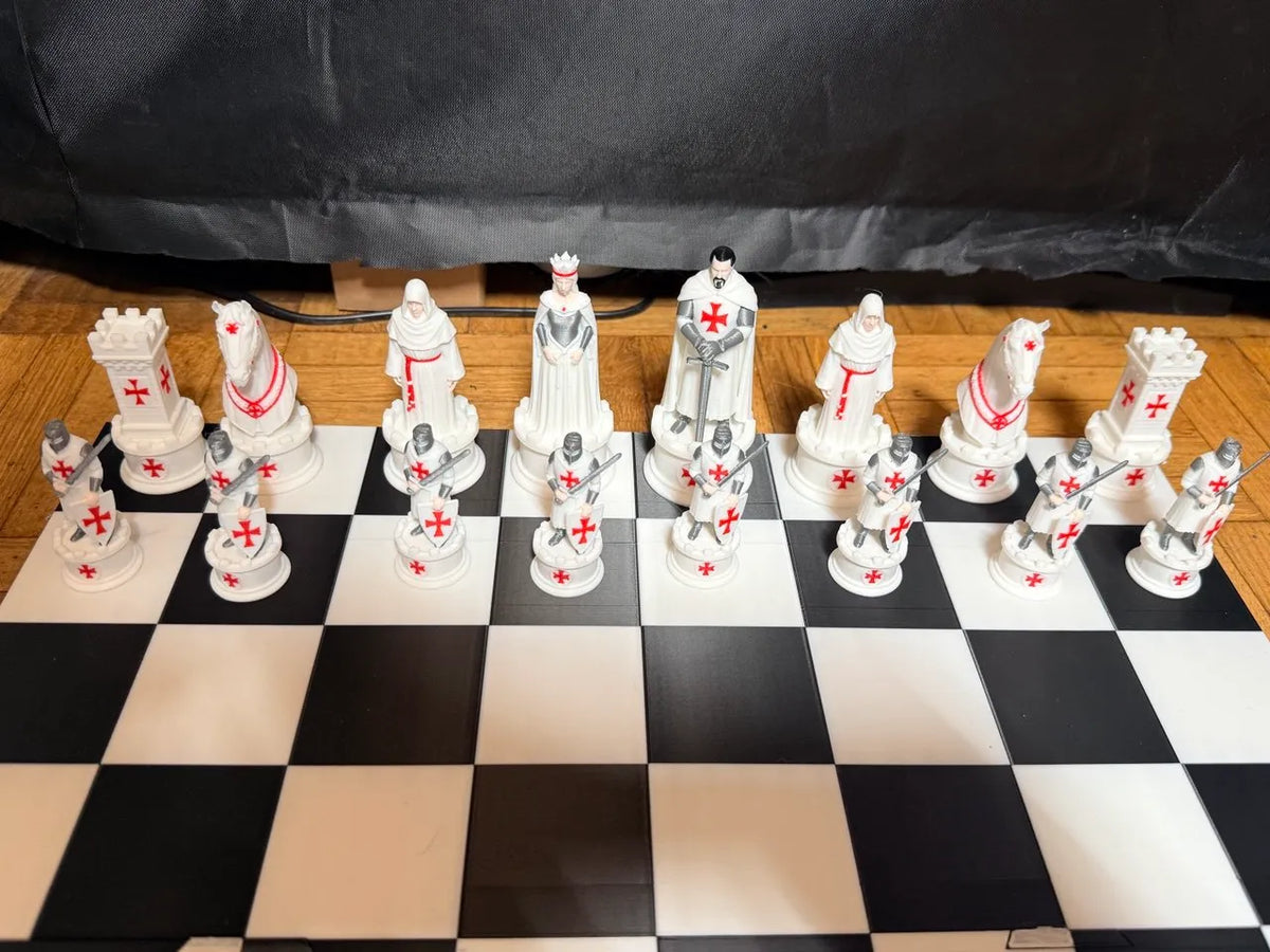 Échecs des Croisades: Templiers contre Sarrasins - Haut Détail - Jeux Print