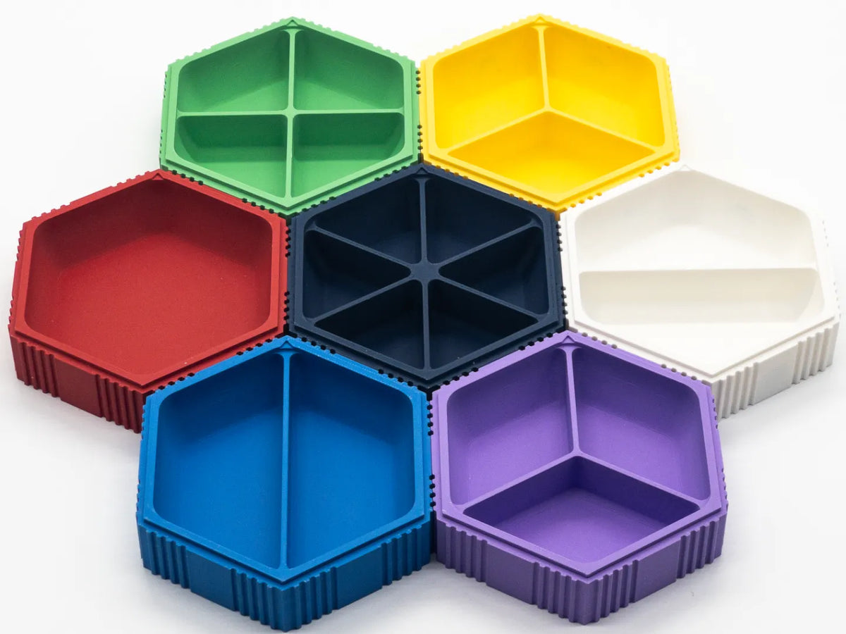 Système de plateau hexagonal magnétique empilable pour jeux de société - Jeux Print