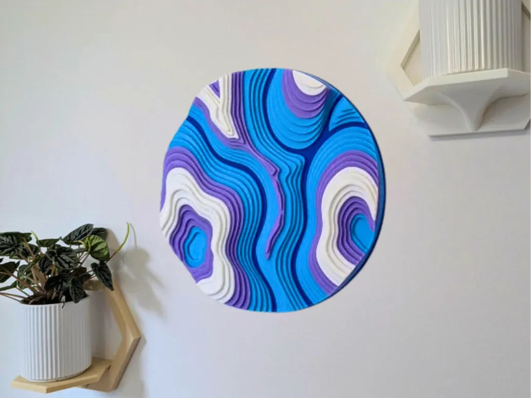 Art mural géométrique de topographie - Art Print