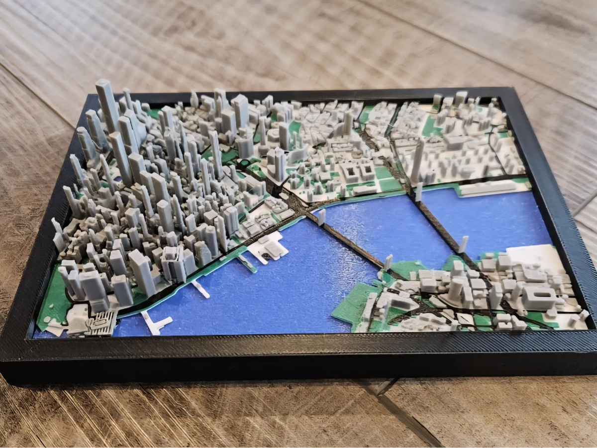 Diorama de la ville de New York 7.5" x 5.5" - Art Print
