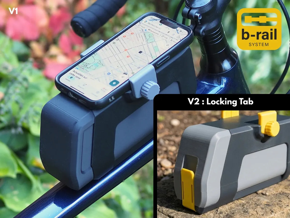 Étui de vélo coulissant avec support de téléphone - Système B-RAIL - Vélo Print