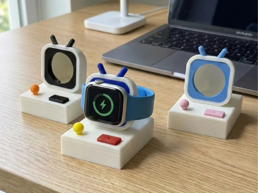 Support de chargement pour Apple Watch-Mini TV Rétro - Bijoux Print