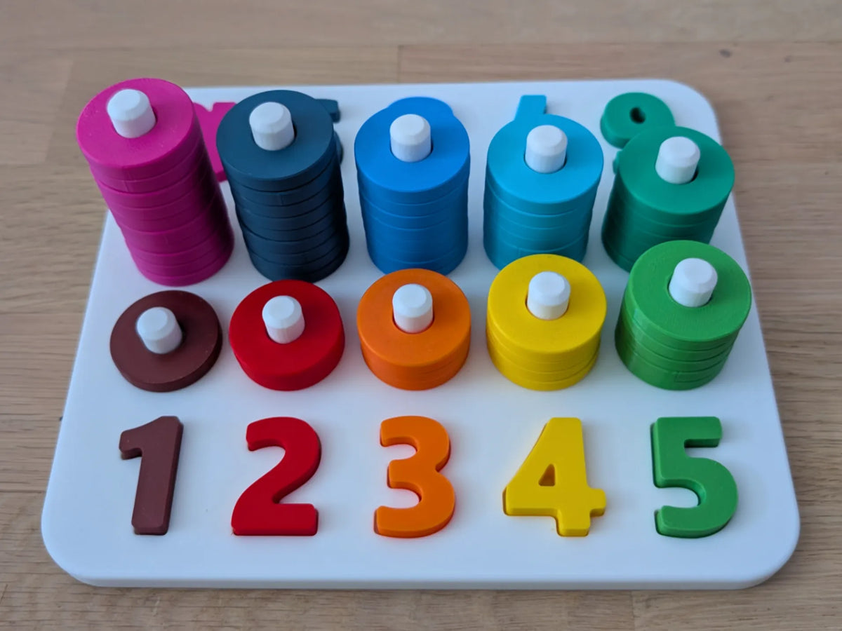 Jouet à compter avec anneaux empilables - Bébé Print
