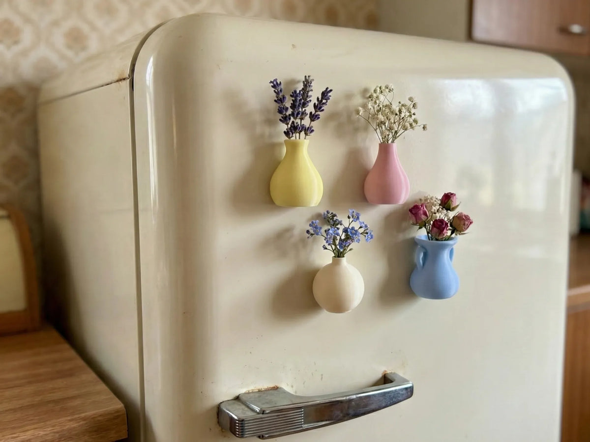 Mini Vases Aimantés pour Réfrigérateur - Maison Print