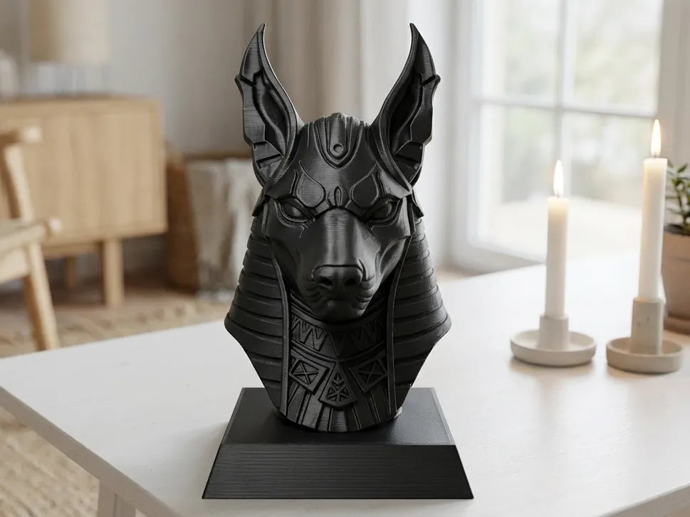 Buste d'Anubis – Sculpture de Gardien Égyptien - Maquette Print