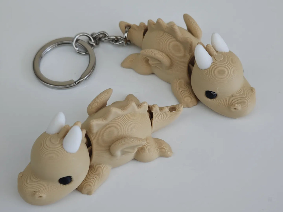 Porte-clés Mini Dragon Articulé et Flexible Mignon - Figurine Print