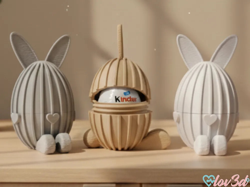 Support d'œuf surprise Lapin de Pâques (couvercle vissé) - Fêtes Print