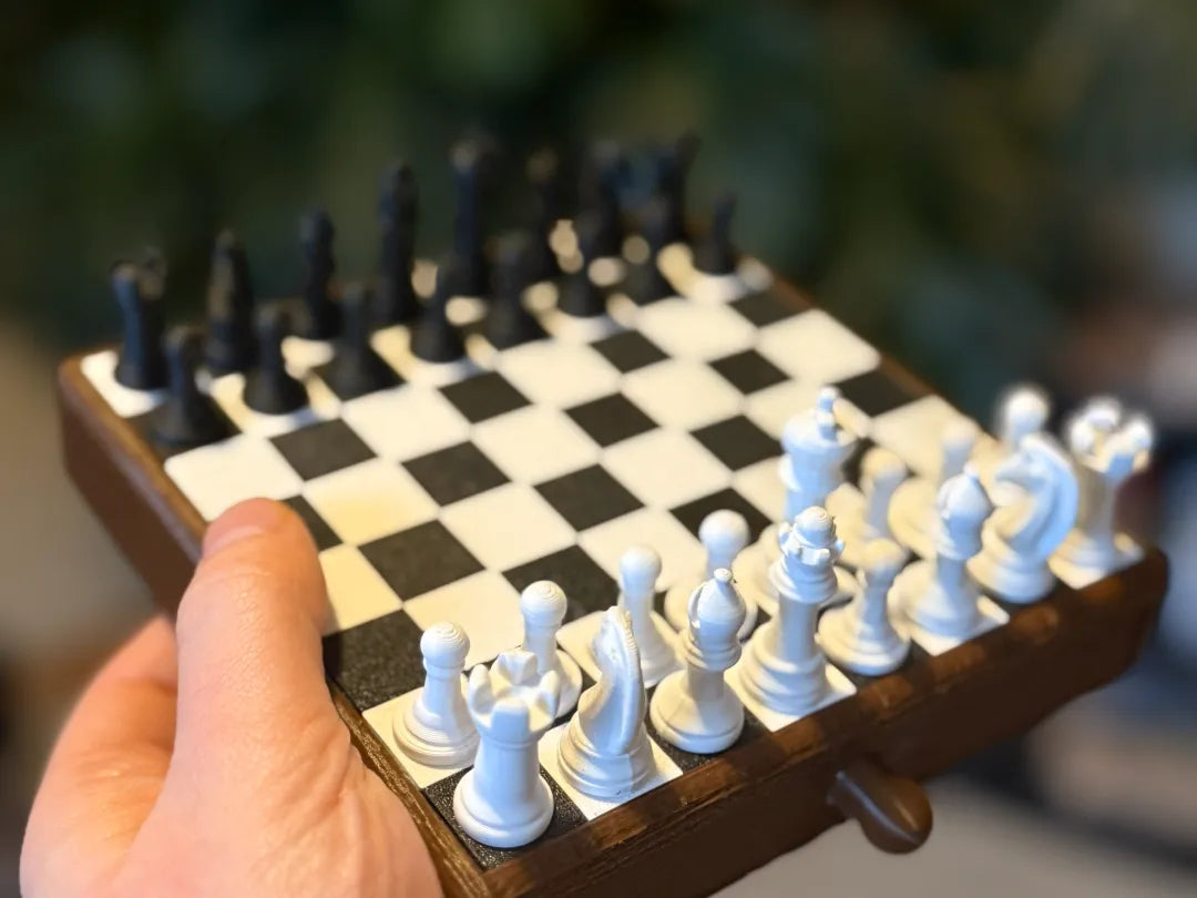 Jeu d'échecs et de dames magnétique portable format voyage - Jeux Print
