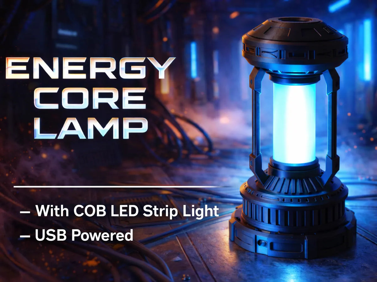 Lampe à noyau énergétique – Lumière LED futuriste de science-fiction - Lumière Print