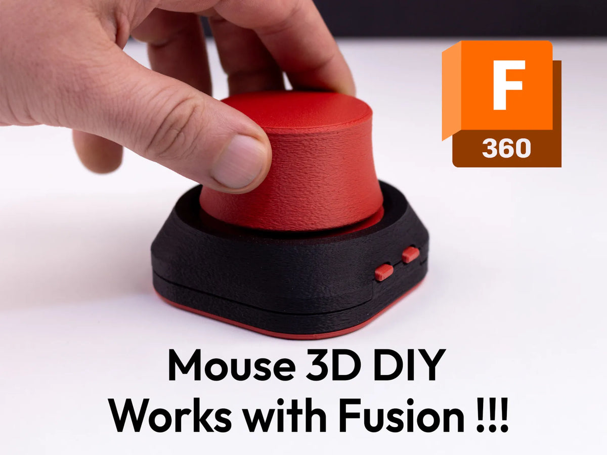 Souris spatiale DIY, Sans ressorts, Fusion360, Aimants - Figurine Print