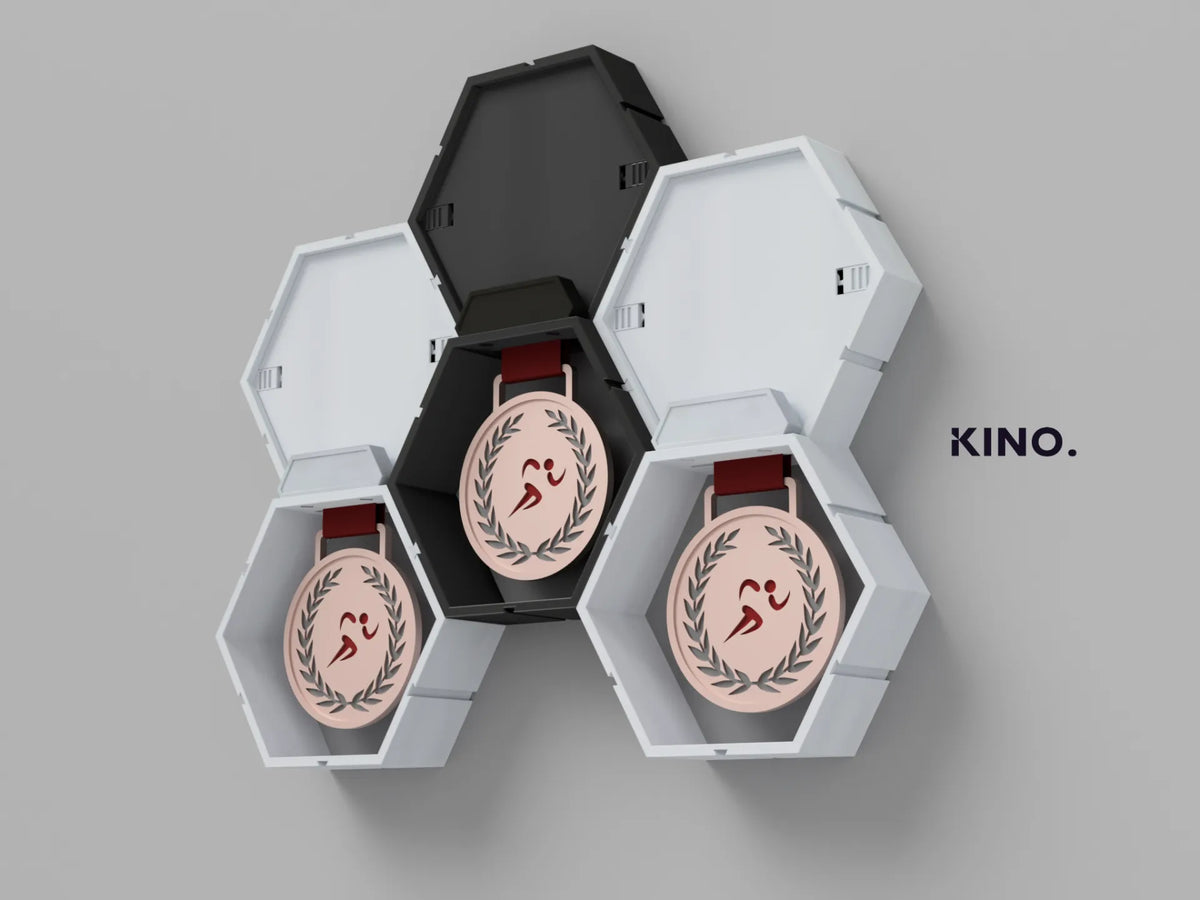 Porte-médailles Hexagonal Modulaire - Sport Print