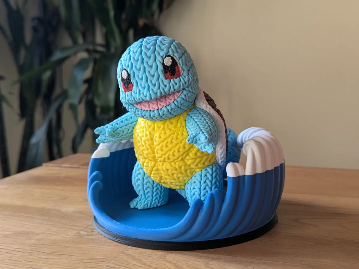 Diorama Pokémon Bleu pour figurine de Squirtle en tricot - Figurine Print