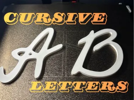 Lettres Cursives - Art Print