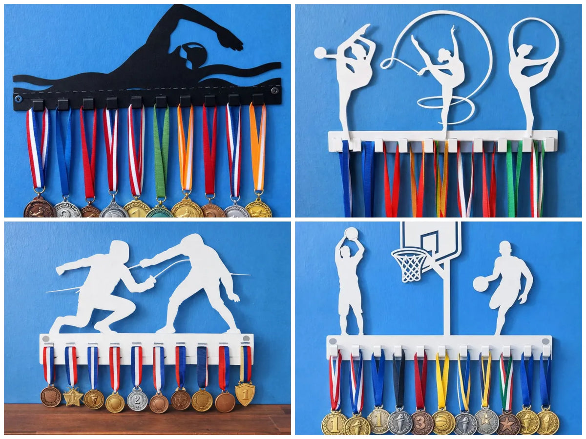Porte-médailles - Natation, Basket-ball, Gymnastique, Escrime - Sport Print