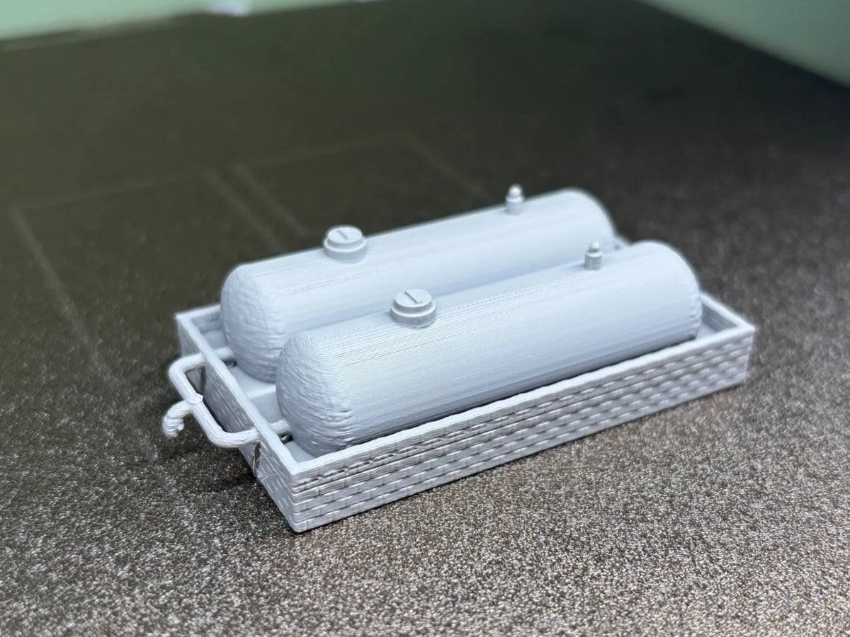 Réservoirs de stockage de pétrole jumeaux à l'échelle N / OO - Maquette Print