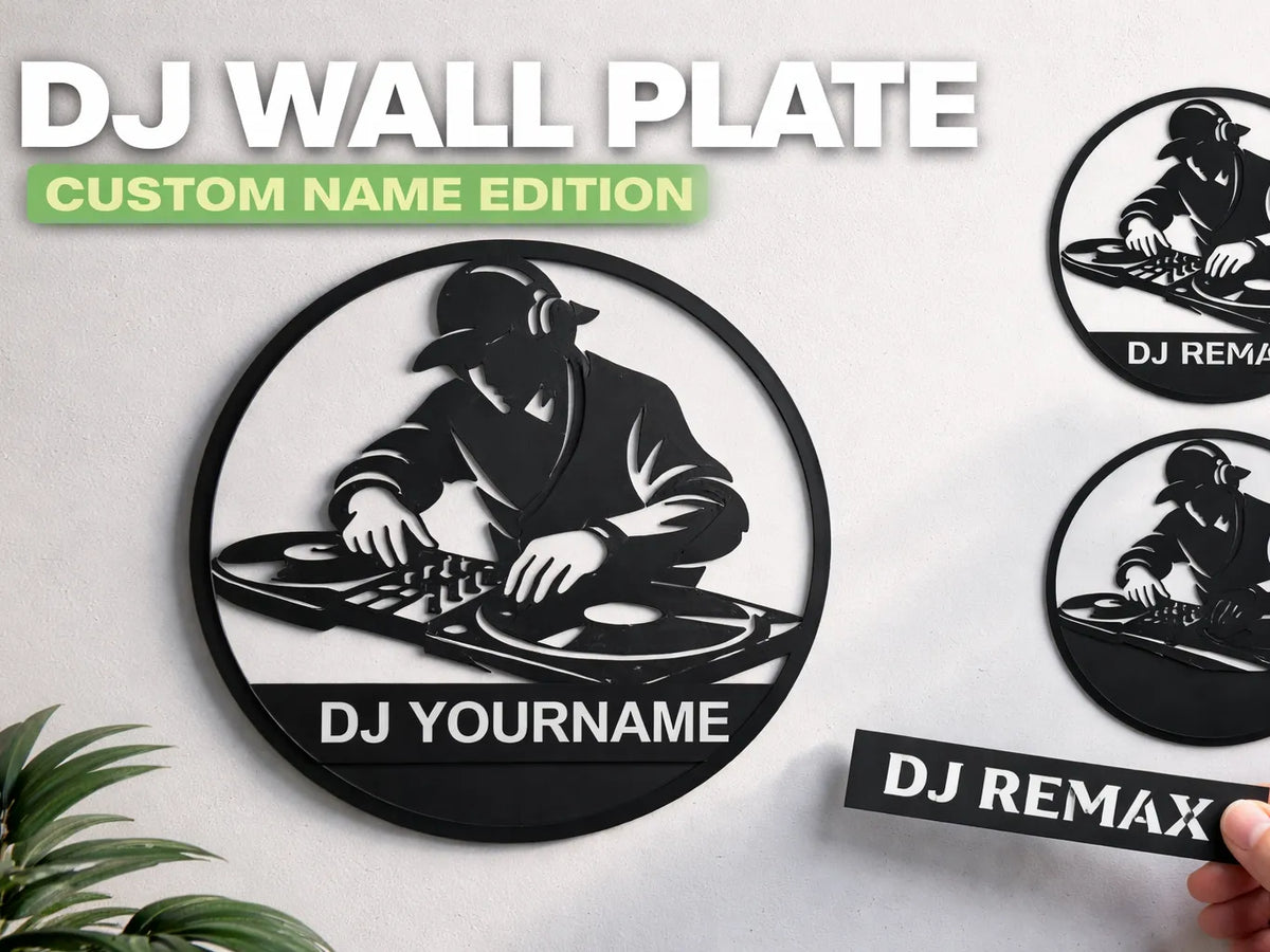 Plaque Murale DJ – Édition Nom Personnalisé - Tech Print