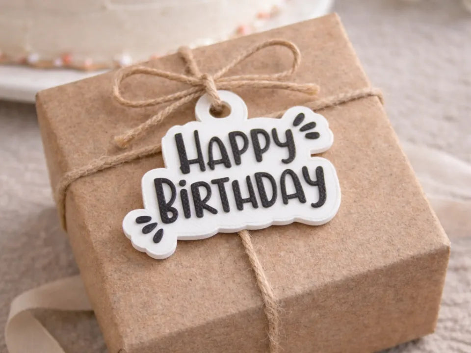 Joyeux Anniversaire - Étiquette cadeau Décoration Étiquette - Fêtes Print
