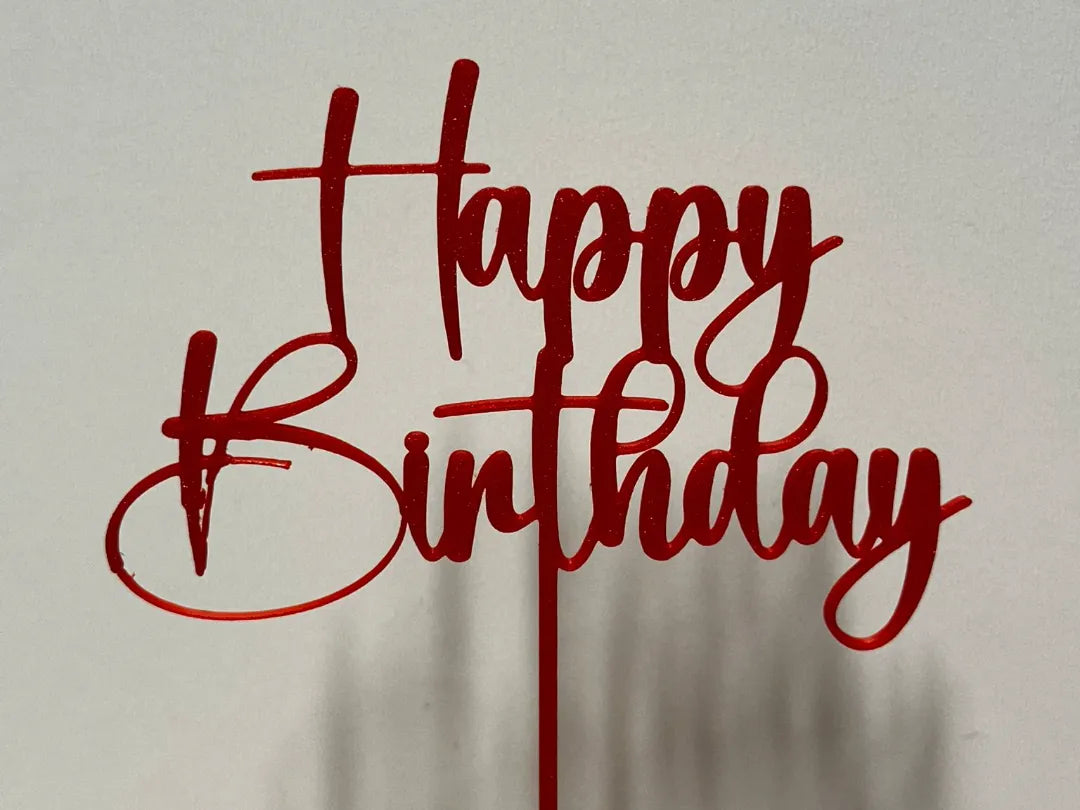 Joyeux Anniversaire Topper pour Gâteau – modèle 6 - Fêtes Print