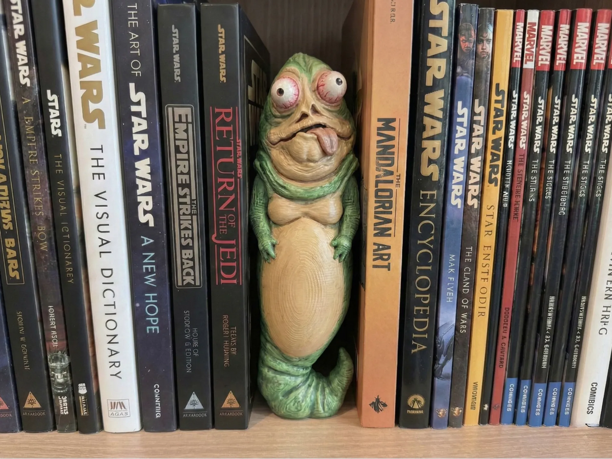 Jabba le Hutt écrasé - Figurine serre-livres - Maquette Print