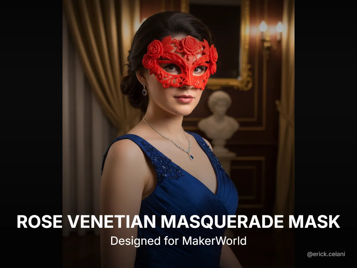 Masque de mascarade vénitien rose - Cosplay Print