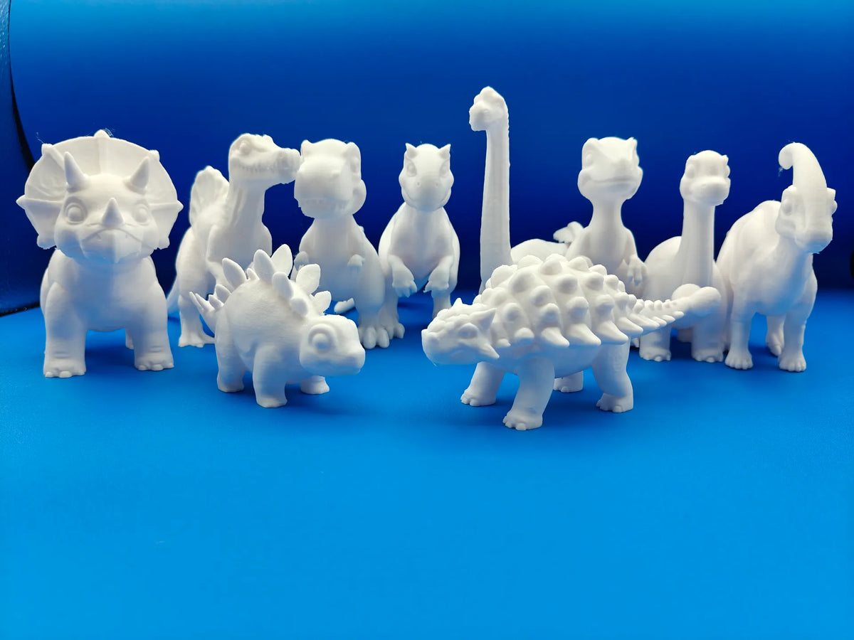 Mignonnes Miniatures Stylisées de Dinosaures Préhistoriques - Maquette Print