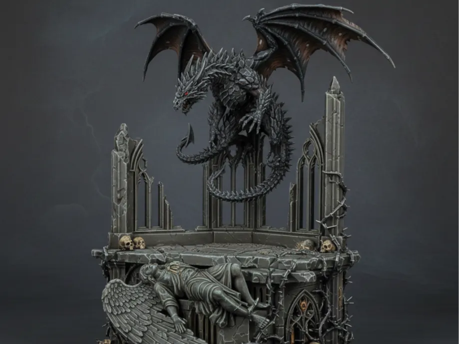 Base de dragon miniature 100mm - Jeux Print