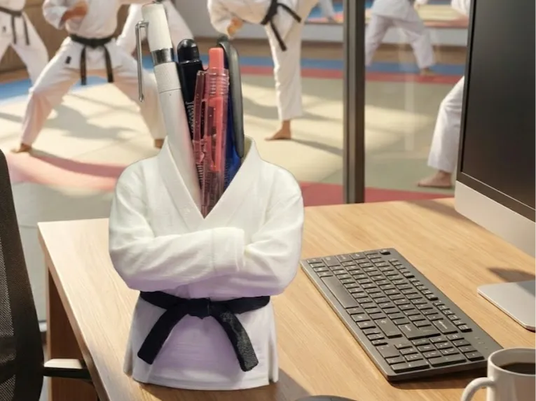 Le Sensei de Bureau : Support de Stylo Kimono d'Arts Martiaux - Sport Print