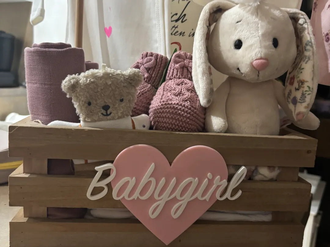 Petite fille, Petit garçon Cœur, Bébé, Naissance, Baby Shower - Bébé Print