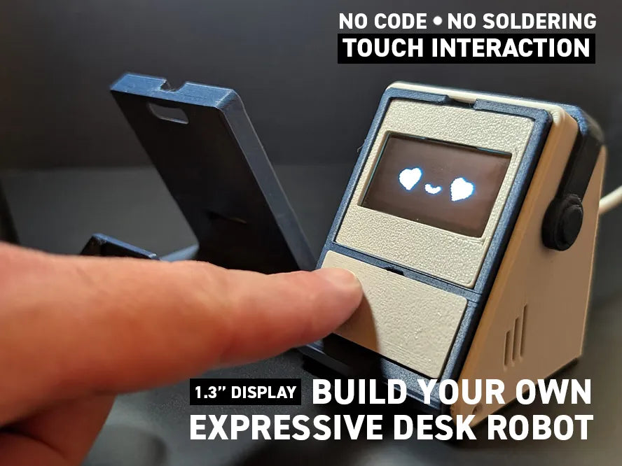 1.3" OLED & ESP32-C3 Boîtier - Compagnon de Bureau - Tech Print