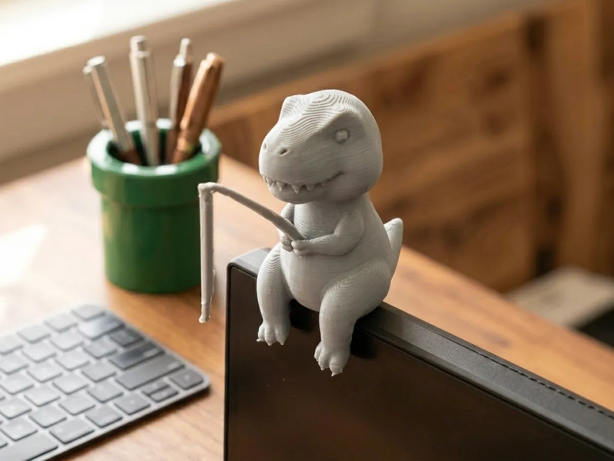 T-Rex assis, compagnon d'écran - Figurine Print