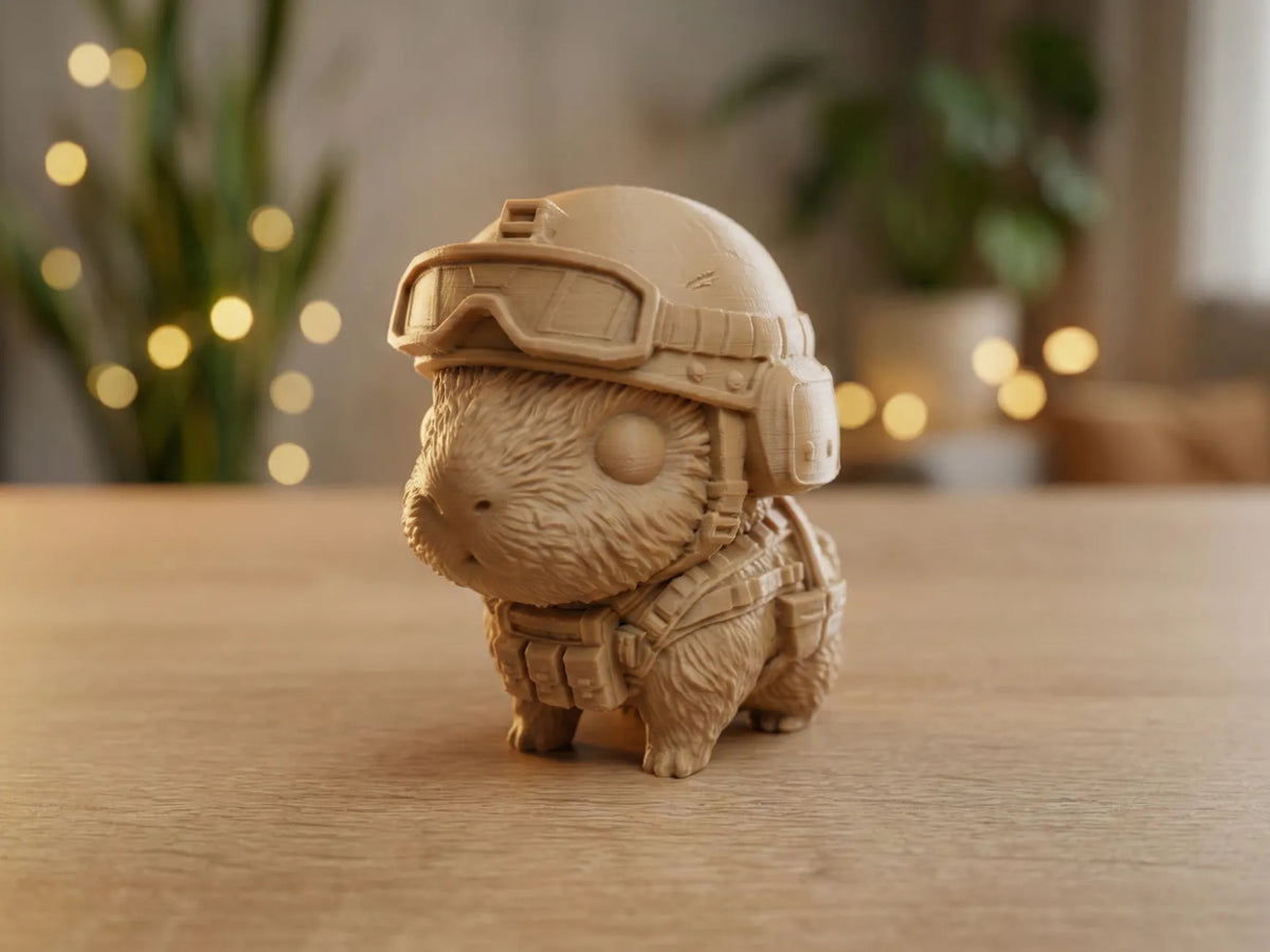 Capybara Tactique Compagnon de Bureau - Geek Print