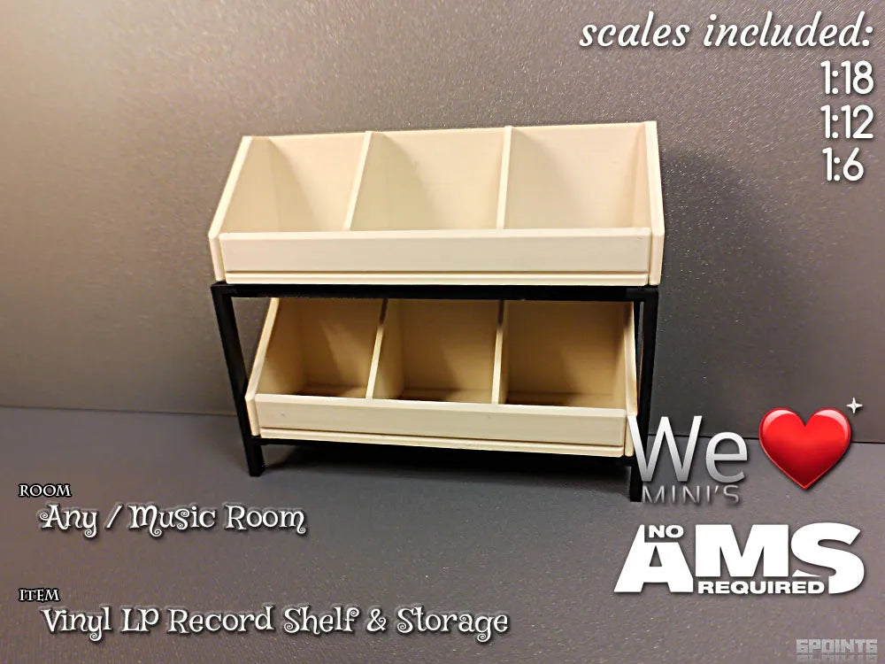 WLM - Étagère et rangement pour disques vinyles - Music Print