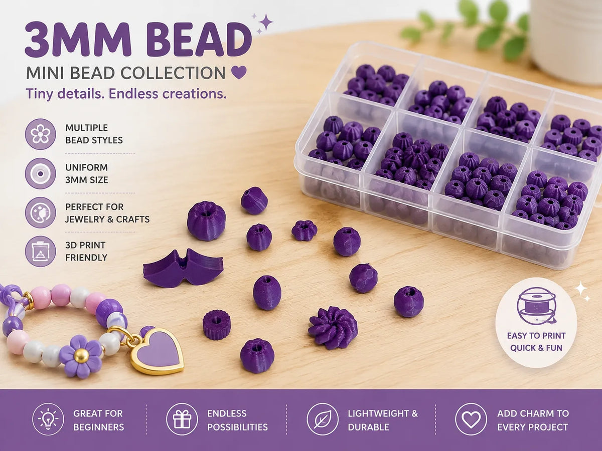 Perles Artisanales de 3MM - Bijoux Print