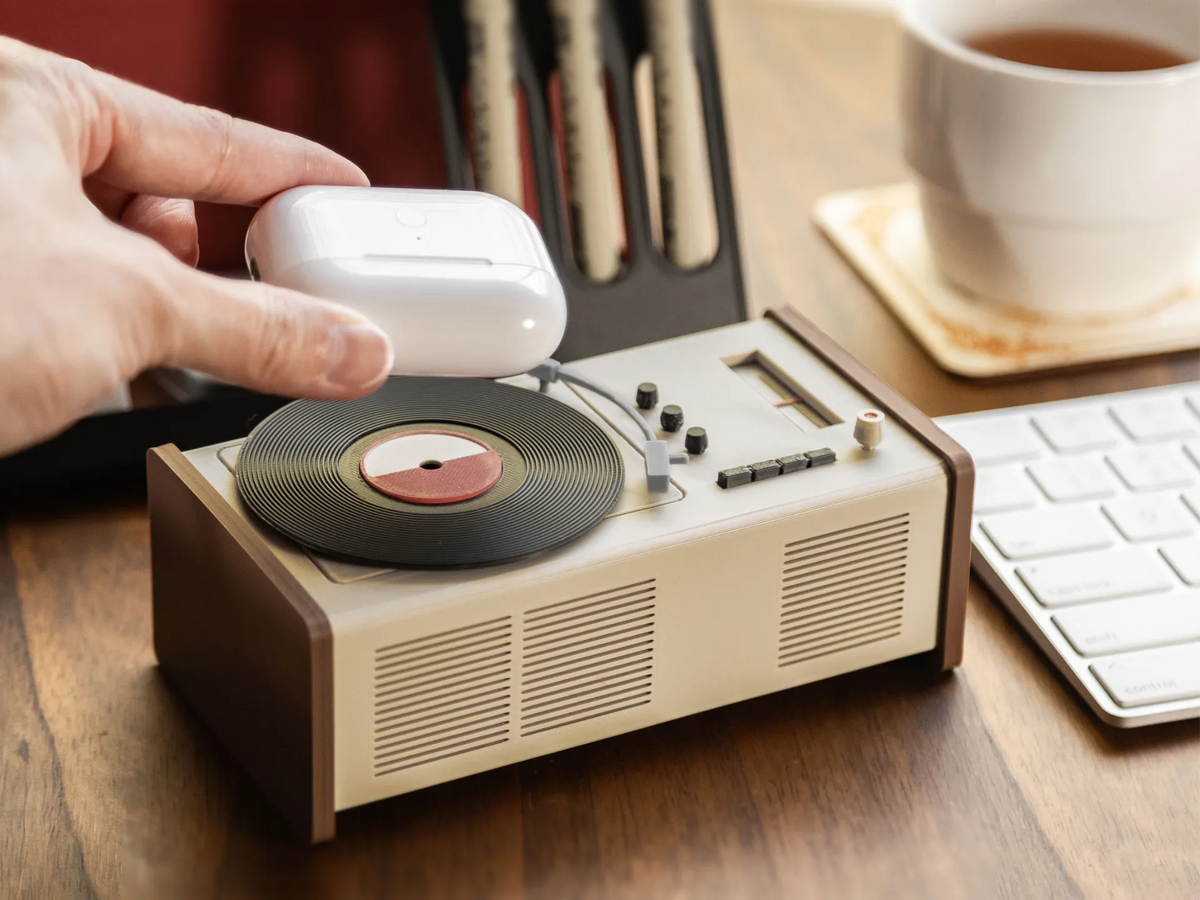 Chargeur de casque - Tourne-disque classique - Music Print