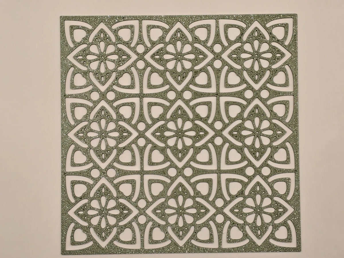 Pochoir à motif nordique baroque pour tissu - Art Print