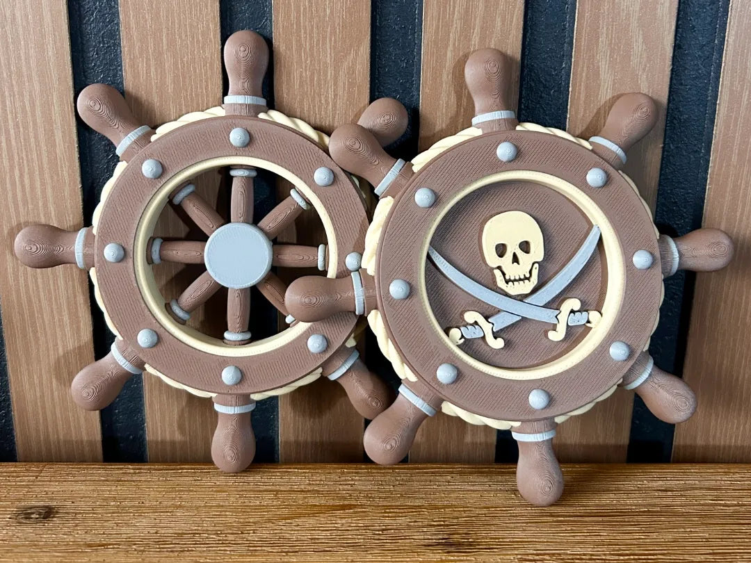 Aimant de roue de bateau pirate - Maquette Print