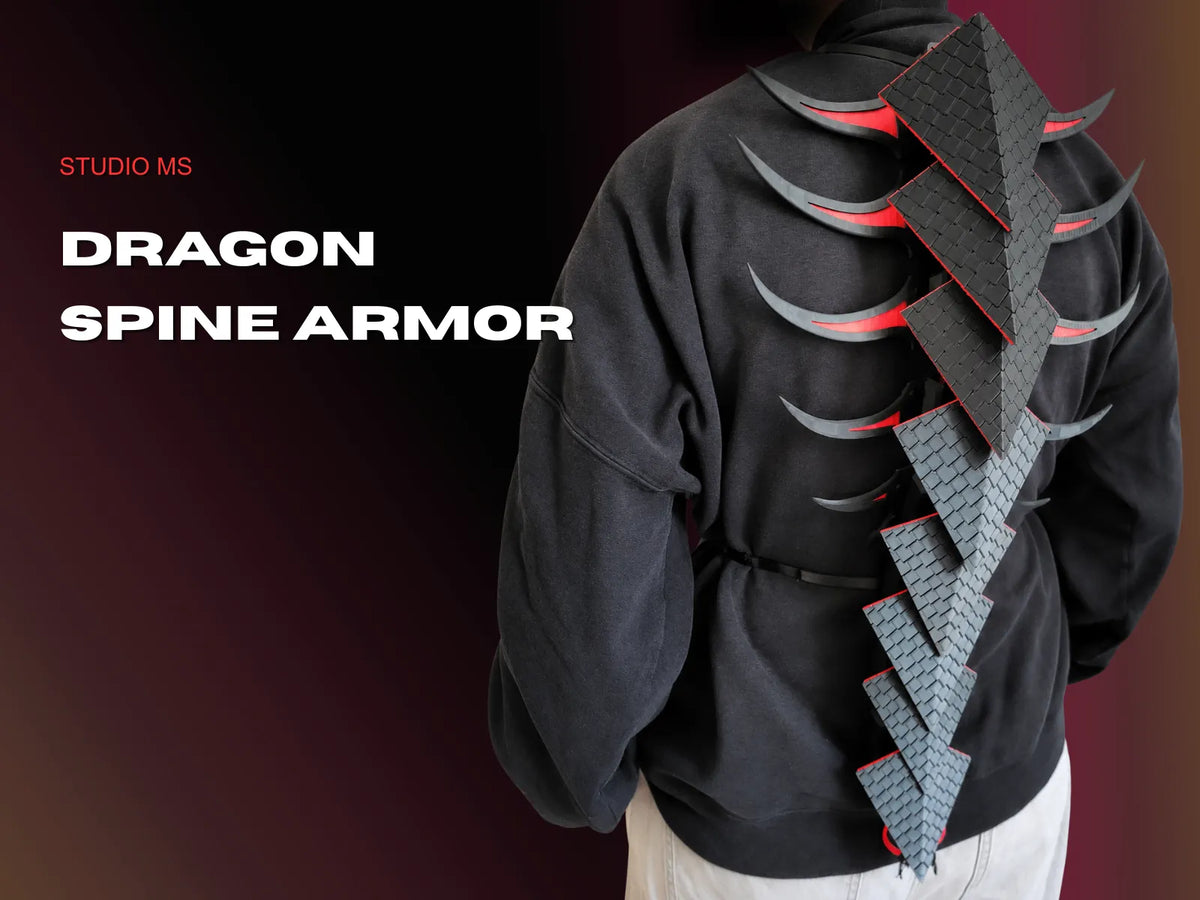 Armure dorsale de dragon - Mécanisme d'écailles déployable - Cosplay Print