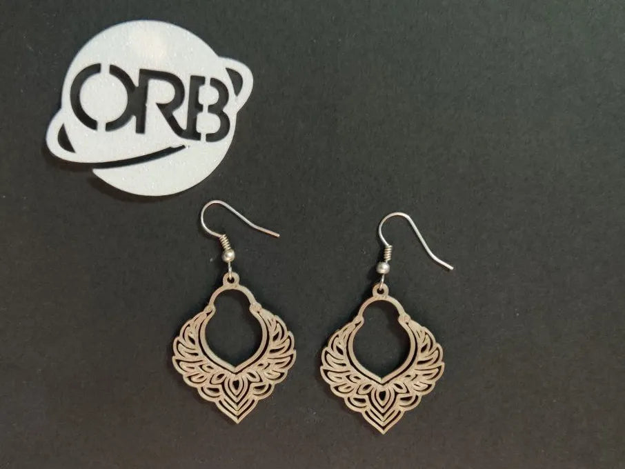 Boucles d'oreilles indiennes Phénix en filigrane - Bijoux Print