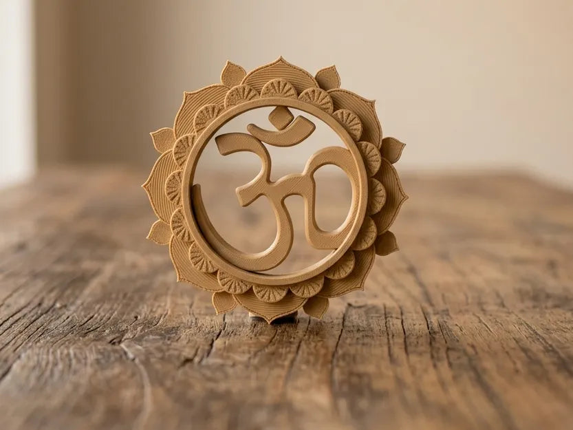 Art mural Om dans un Mandala de Lotus - Art Print