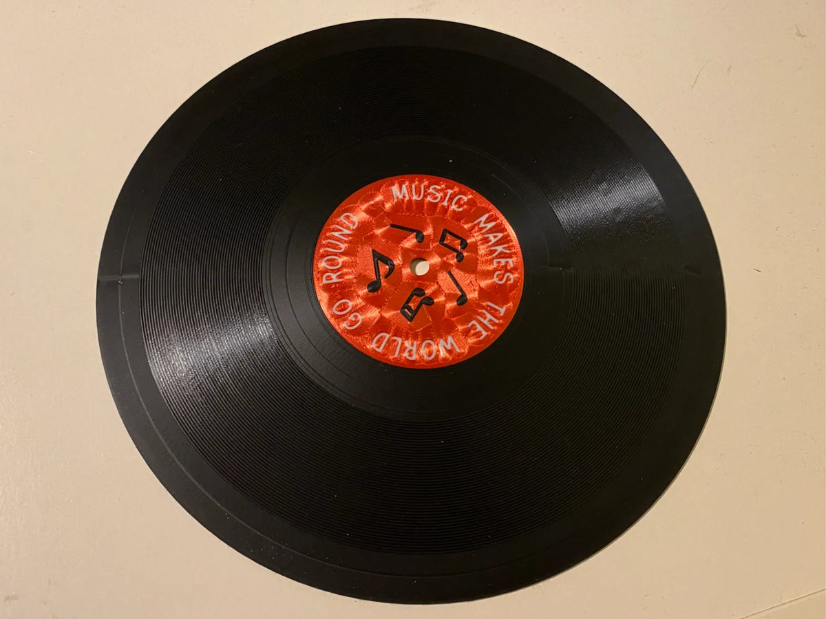 Décoration Vinyle "La Musique Fait Tourner le Monde" - Music Print