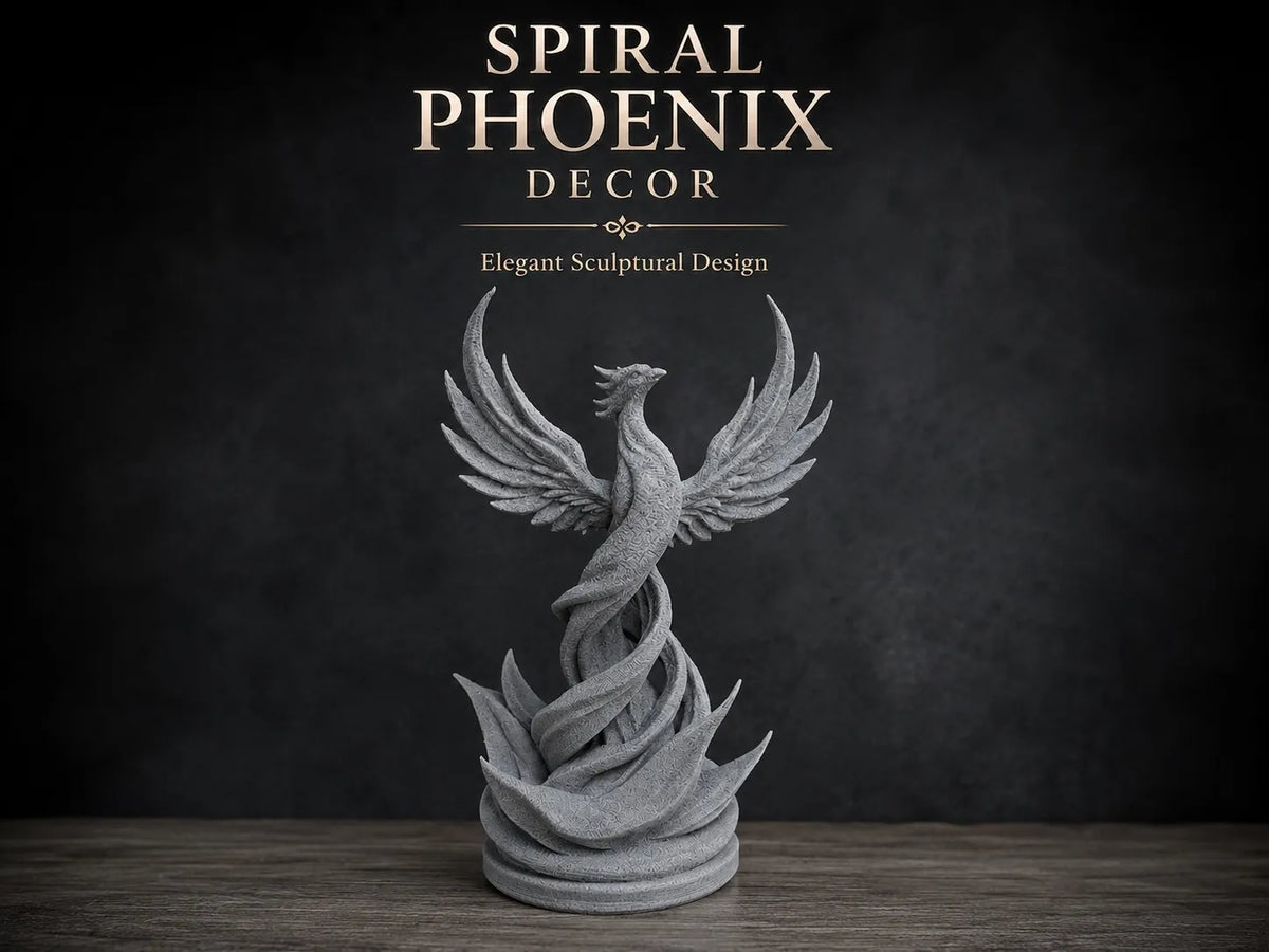 Décor Phénix Spiral – Sculpture Élégante - Art Print