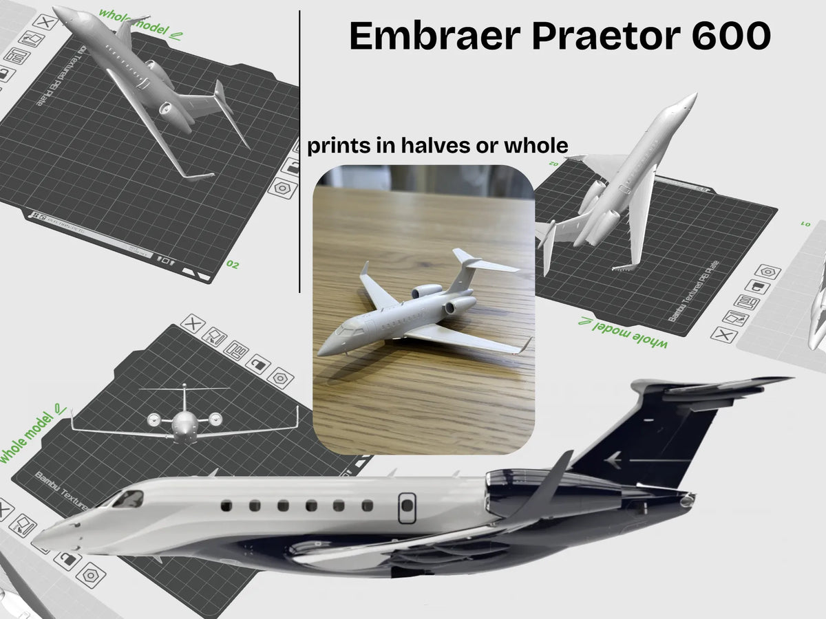 Embraer Praetor 600 - Jet Privé (échelle 1:120) - Maquette Print
