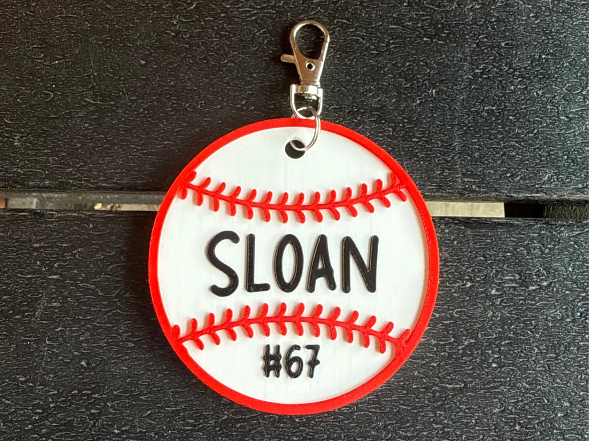 Étiquette de sac de baseball ou de softball personnalisée - Voyage Print