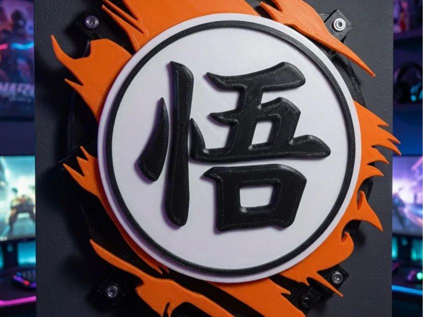 Dragon ball z – art mural go kanji - Figurine Print