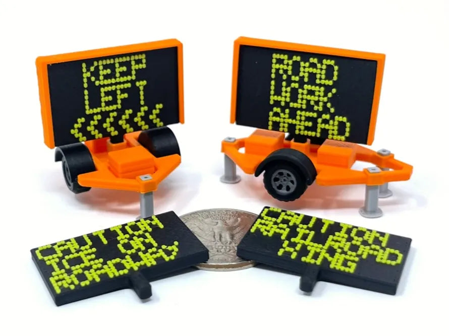 Panneau de message routier - Échelle 1:87 (Échelle HO) - Maquette Print