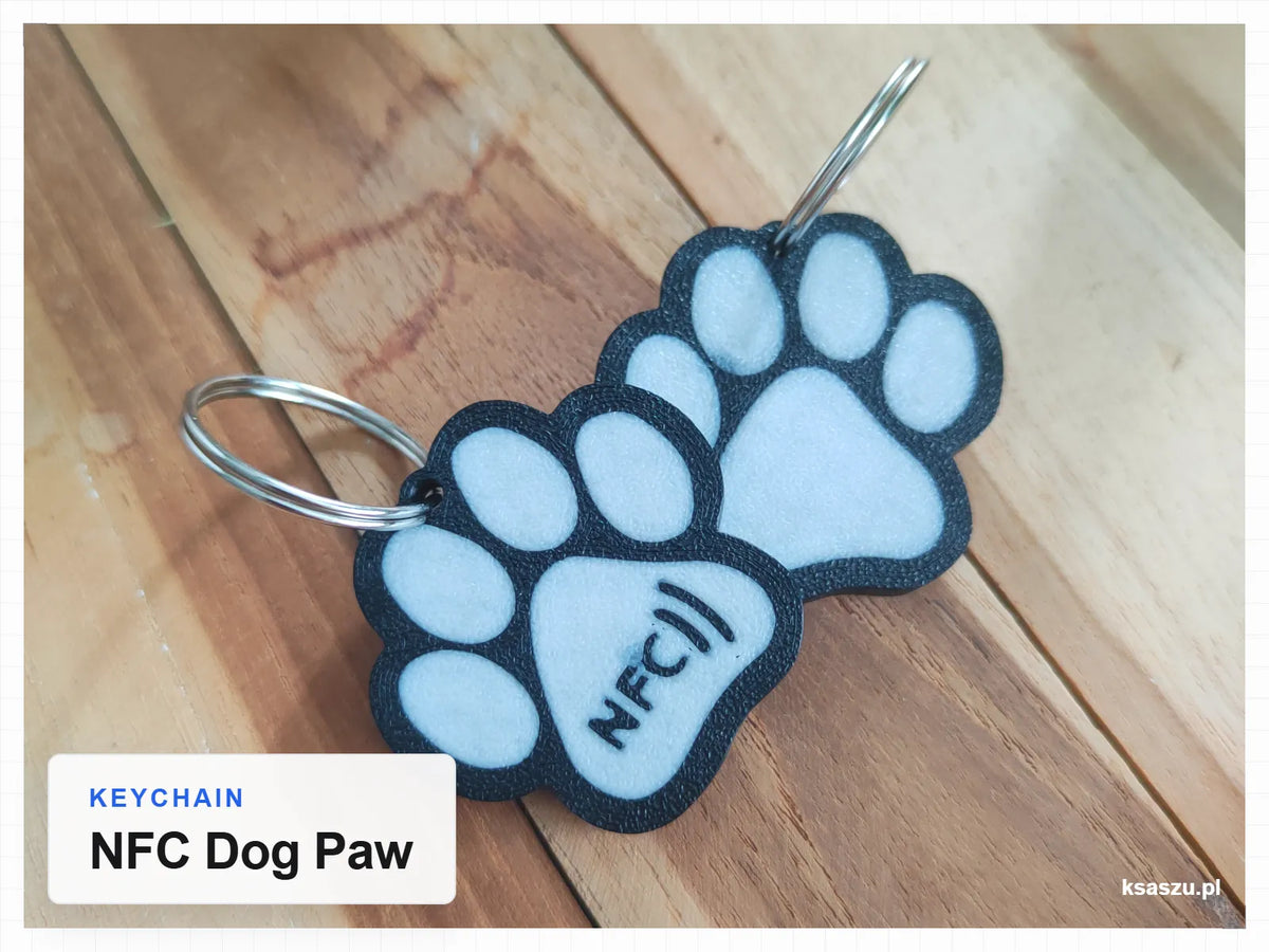 Porte-clés NFC patte de chien - NFC Print