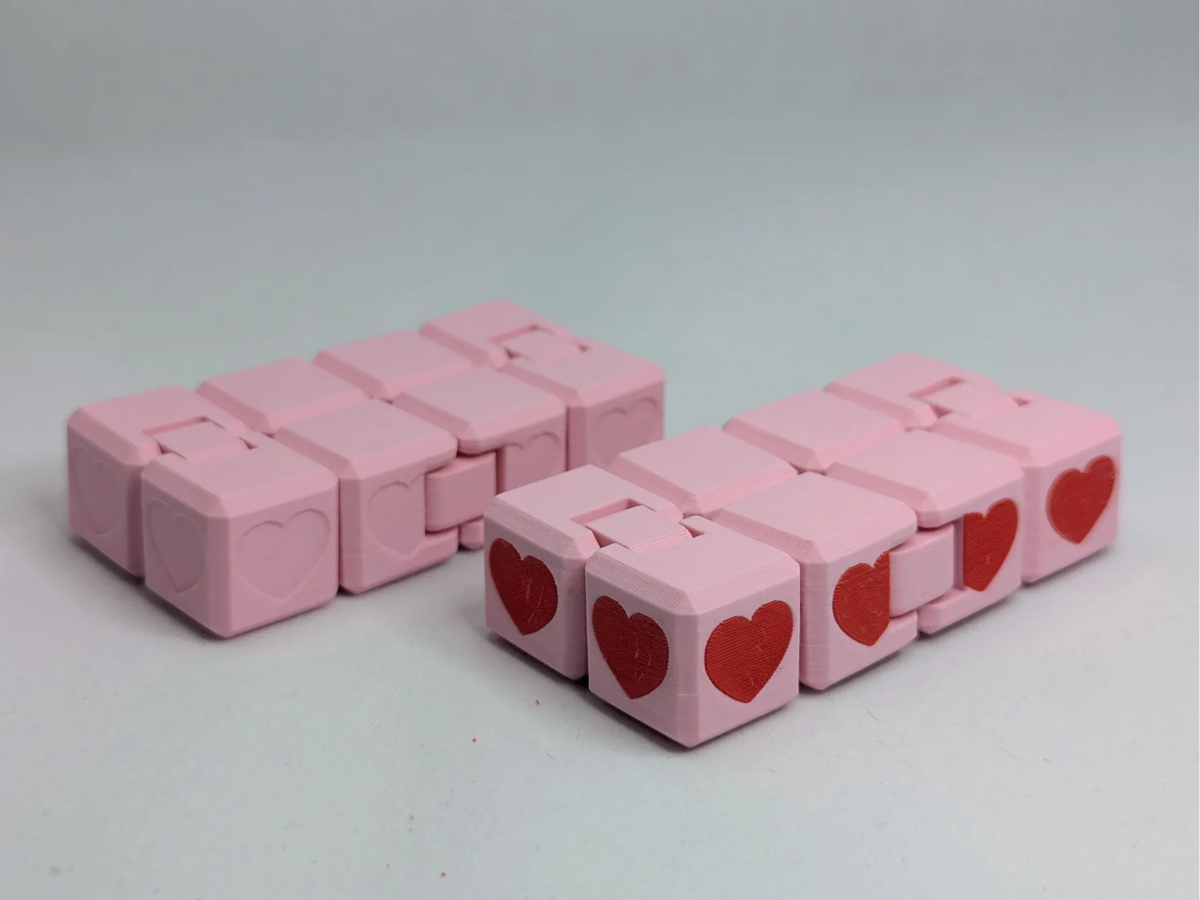 Cube Infini Cœur – Jouet Fidget - Jeux Print