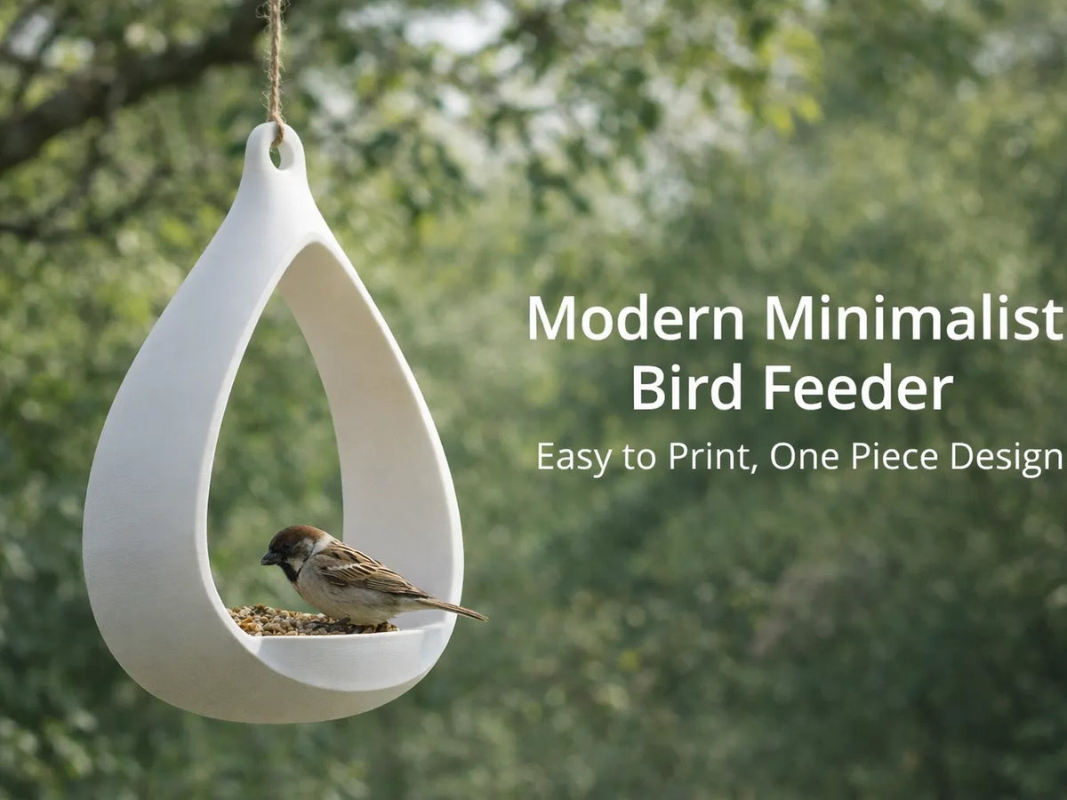 Mangeoire à oiseaux moderne et minimaliste – Facile à imprimer - Outdoor Print